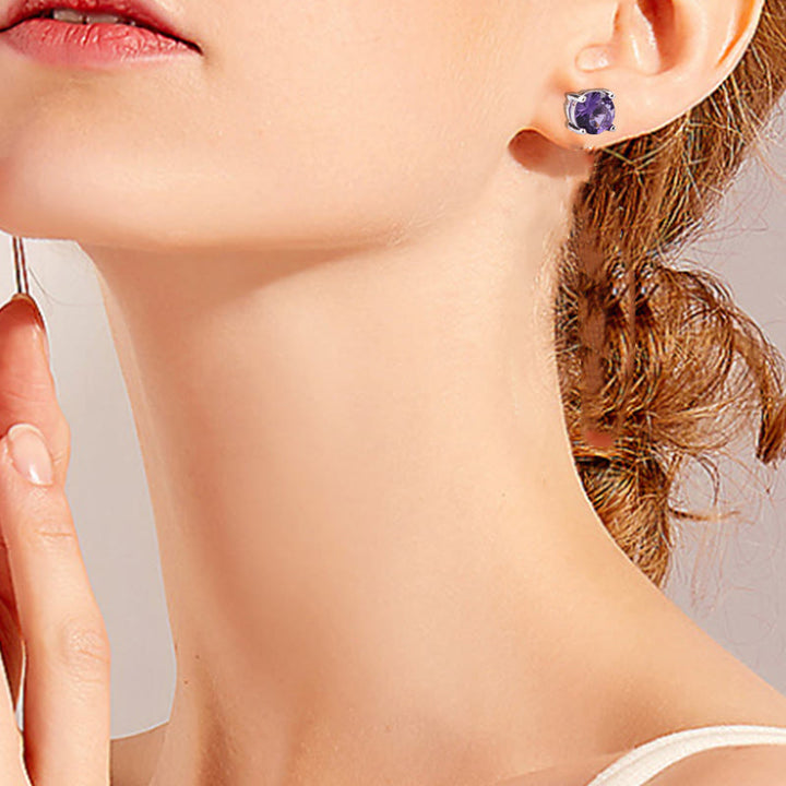 Pendientes de amor de amatista con varias Buddha Stones