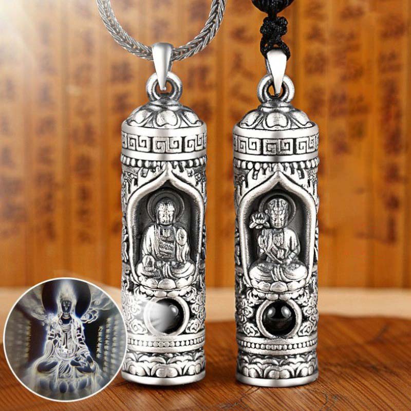 Colgante de collar de prosperidad de proyección de Buda natal del zodiaco chino - image 15
