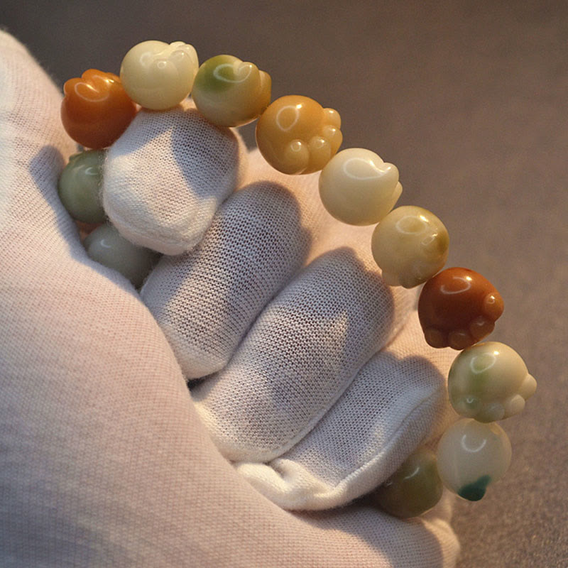 Pulsera de armonía tranquila con Buddha Stones , semillas Bodhi multicapa, linda pata de gato - image 12