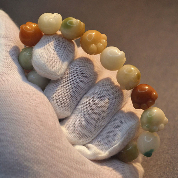Pulsera de armonía tranquila con Buddha Stones , semillas Bodhi multicapa, linda pata de gato - image 12