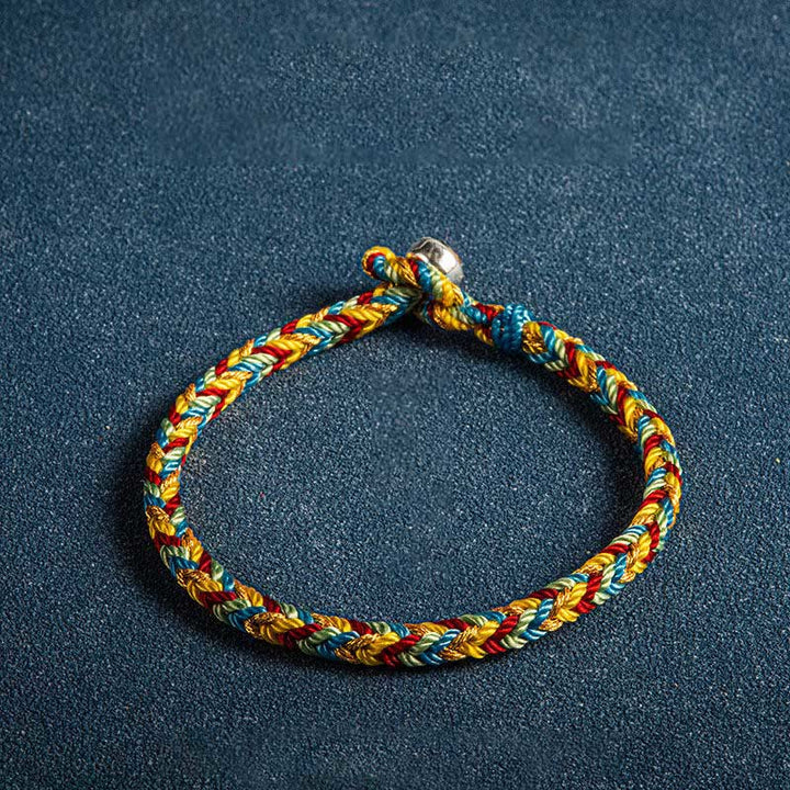 Buddha Stones &quot;Que estés sano y salvo todo el año&quot; Pulsera Suerte Multicolor
