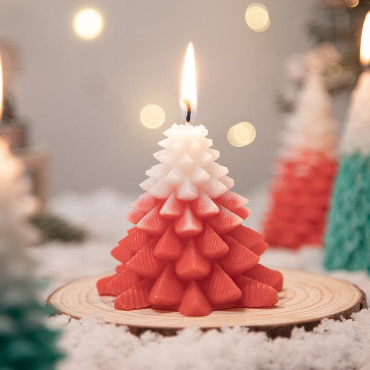 Regalo de vela de cera de soja perfumado árbol de Navidad para amigos de la familia