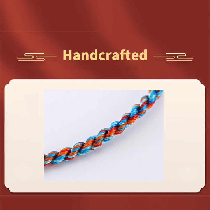 Pulsera hecha a mano multicolor con Buddha Stones de plata de ley 925 con patrón Zongzi de la suerte