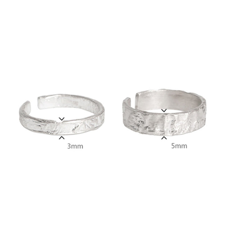 Anillo de pareja de bendición de diseño simple de plata de ley 925 - image 14