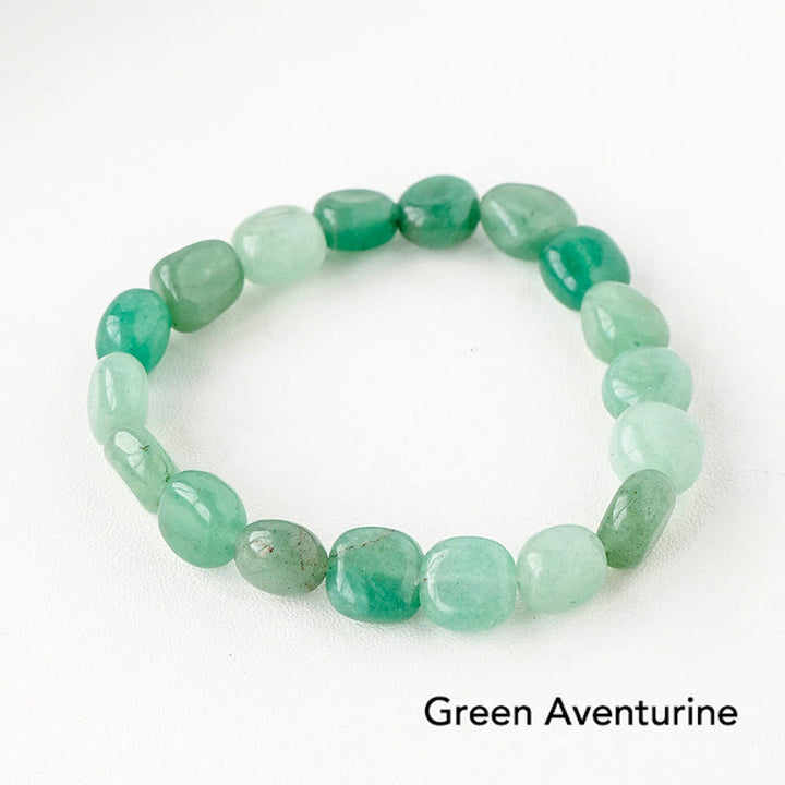 Pulsera de conciencia espiritual de piedra de cristal de forma irregular natural