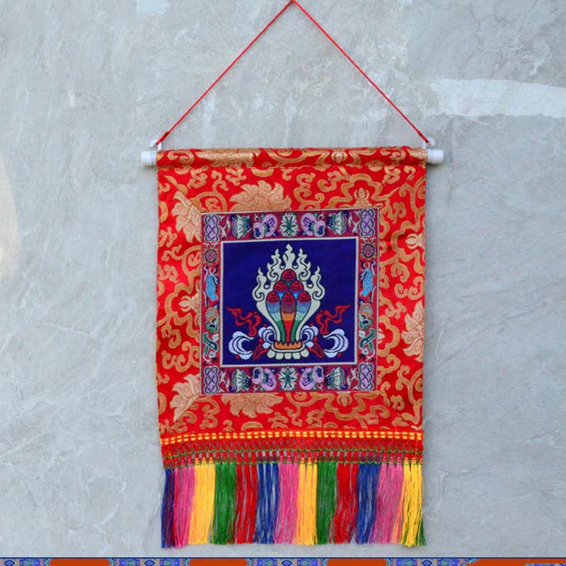 Arte de pared de poder espiritual de símbolos auspiciosos de Vajra