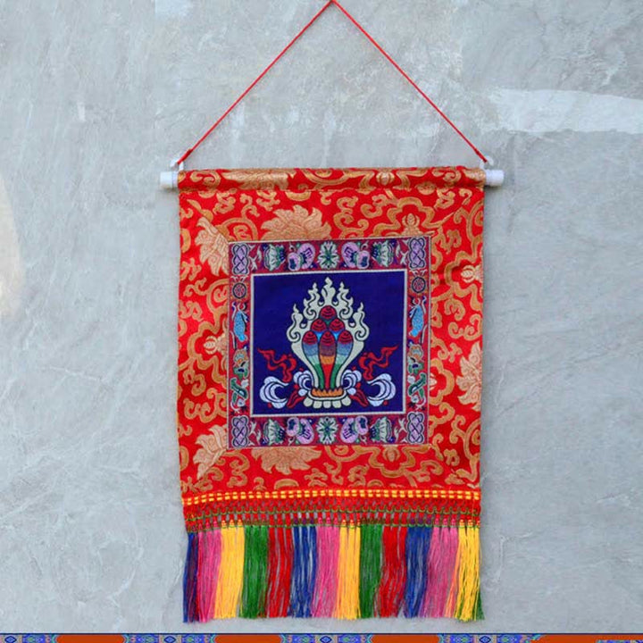 Arte de pared de poder espiritual de símbolos auspiciosos de Vajra