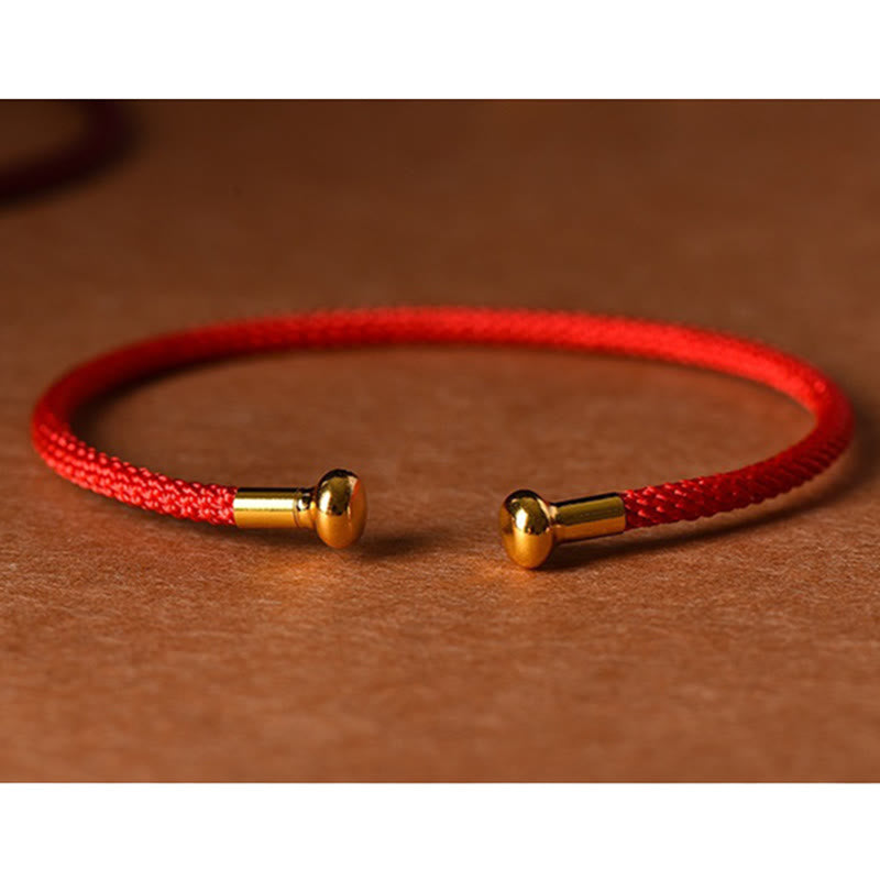Pulsera de cuerda trenzada de la suerte hecha a mano con diseño simple de Buddha Stones