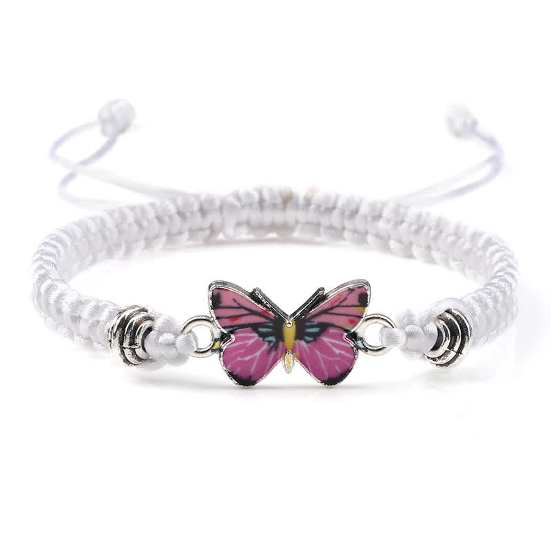Pulsera con dije de hilo de amor y libertad de mariposa con Buddha Stones
