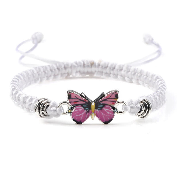 Pulsera con dije de hilo de amor y libertad de mariposa con Buddha Stones