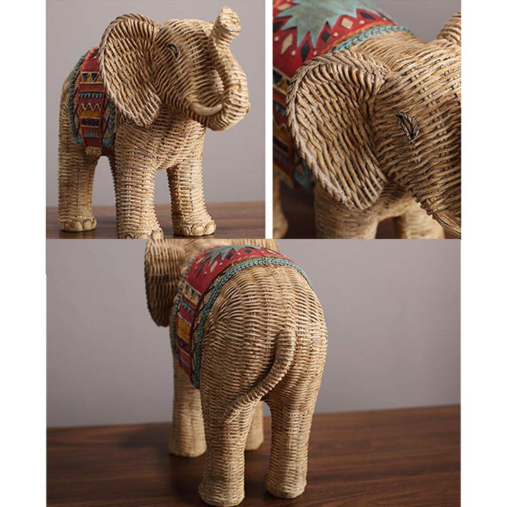 Elefante Resina Sabiduría Riqueza Decoración Del Hogar