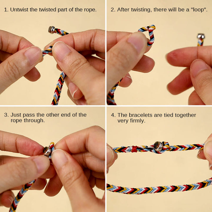 Pulsera de cuerda trenzada de protección de hilo de cinco colores hecha a mano con Buddha Stones Tíbet - image 10
