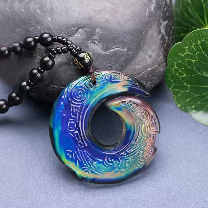La suerte que cambia de color mejora el patrón de diseño Colgante de collar de cristal Liuli