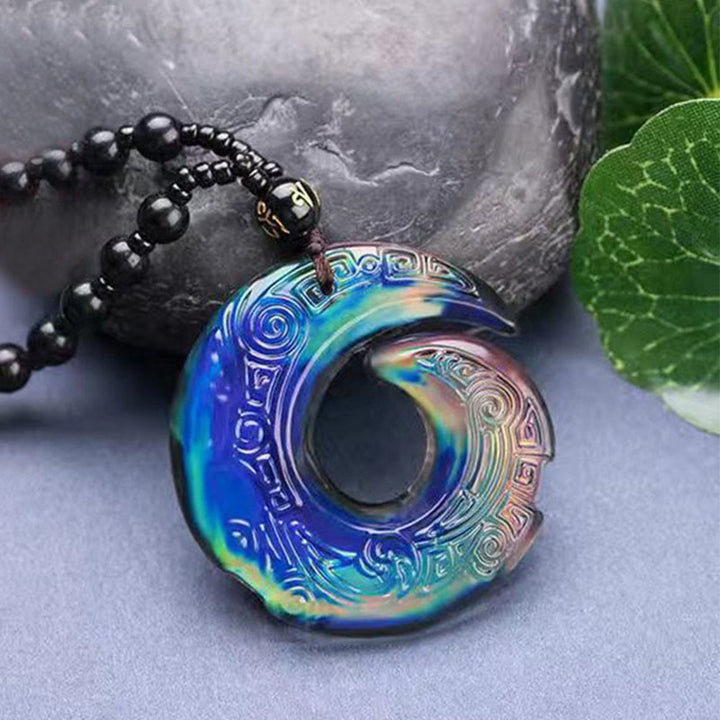 La suerte que cambia de color mejora el patrón de diseño Colgante de collar de cristal Liuli