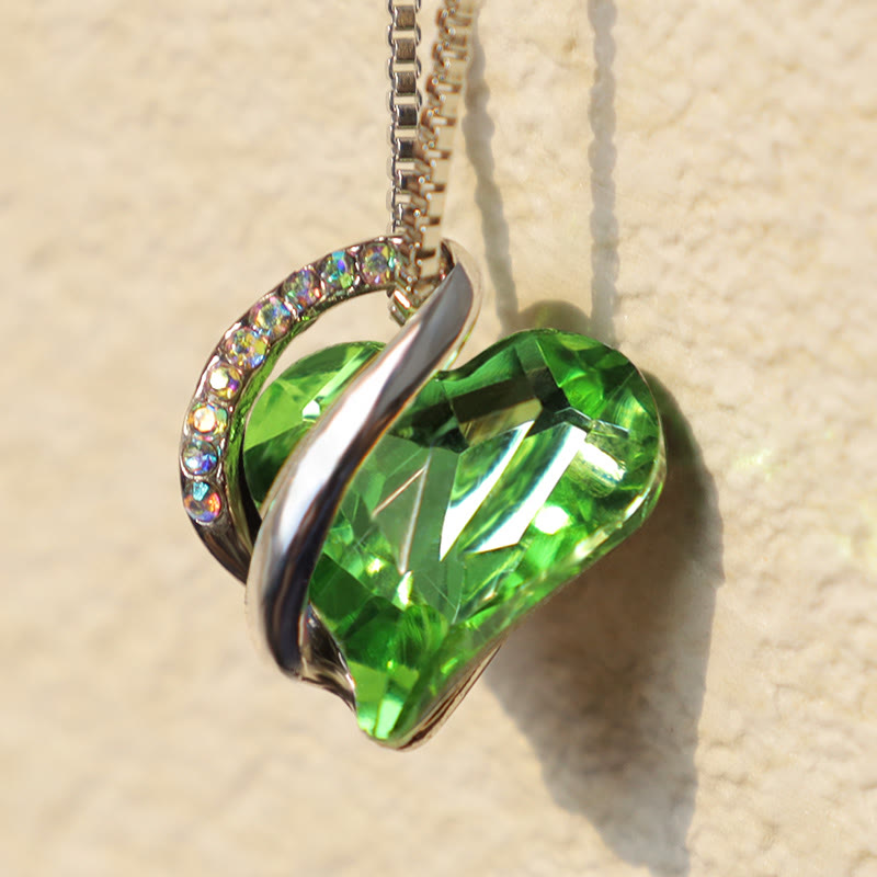 Colgante de collar de energía curativa con piedra natal de corazón de amor de Buddha Stones