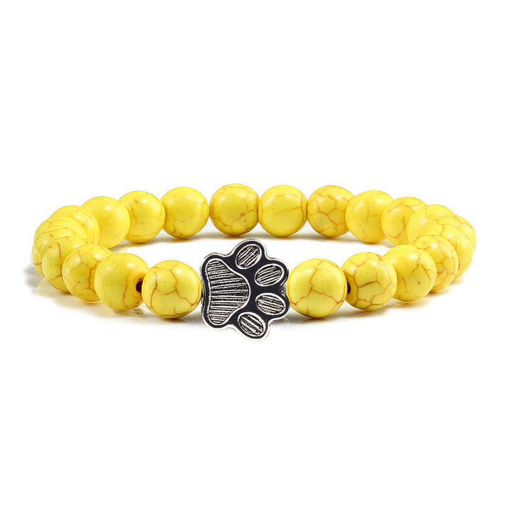 Buddha Stones Pulsera de piedra “Salva a un perro” - Cuentas amarillas - image 12