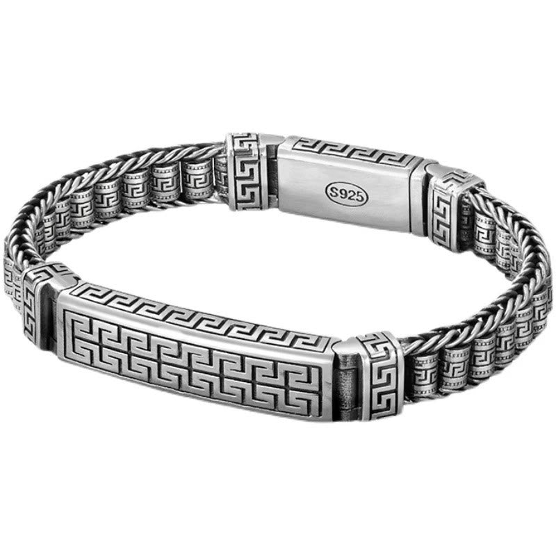 Pulsera giratoria con diseño de líneas vintage de Buddha Stones