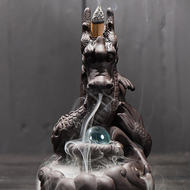 Quemador de incienso con protección de dragón tibetano, Buddha Stones , decoración - image 1
