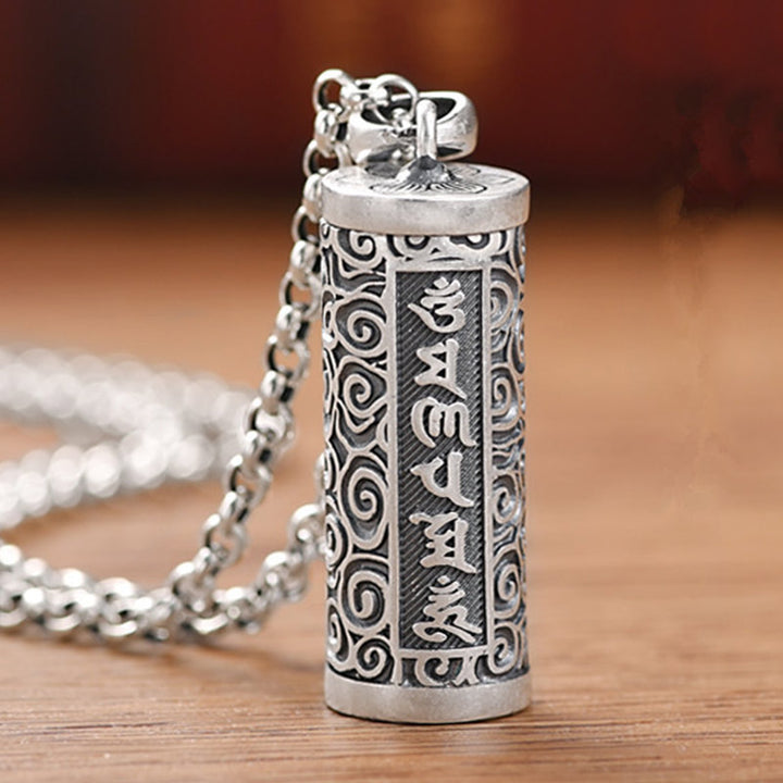 Colgante de collar de protección con seis palabras verdaderas de Buddha Stones