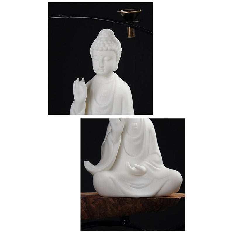 Buda Avalokitesvara Ksitigarbha Bodhisattva Bendición Decoración LED de cerámica