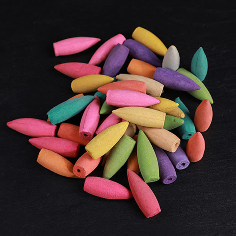 Paquete de 50 conos de incienso de reflujo de sándalo con aroma floral mixto