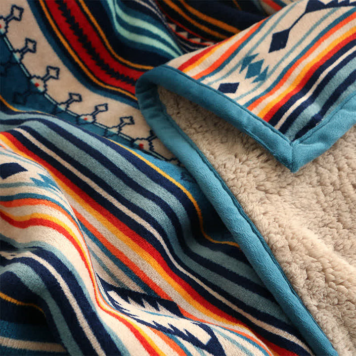 Manta de cama suave y cálida geométrica