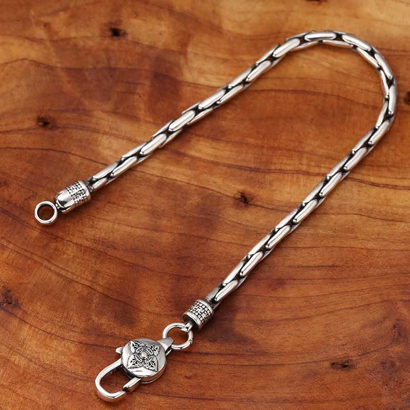 Pulsera de fuerza Buddha Stones de doble Dorje Om Mani Padme Hum de Buda con esvástica Vajra de piedras de Buda