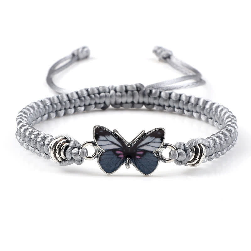Pulsera con dije de hilo de amor y libertad de mariposa con Buddha Stones
