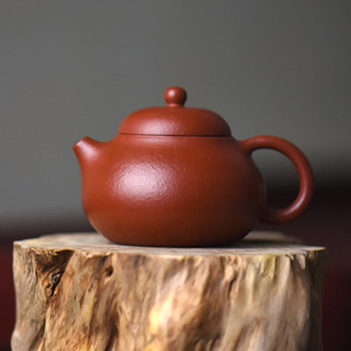 Tetera de kungfú de arcilla púrpura marrón Wen Dan hecha a mano con Buddha Stones Yixing