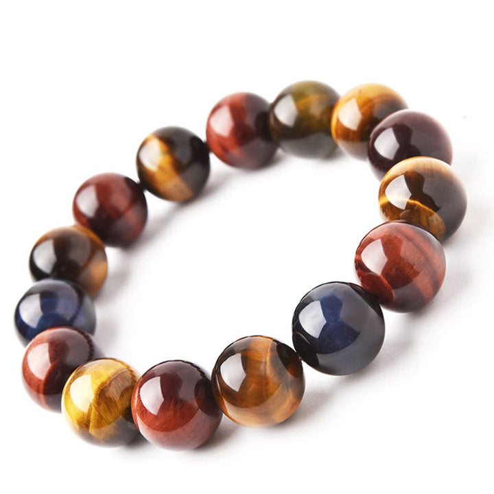 Pulsera de protección positiva con ojo de tigre natural de Buddha Stones