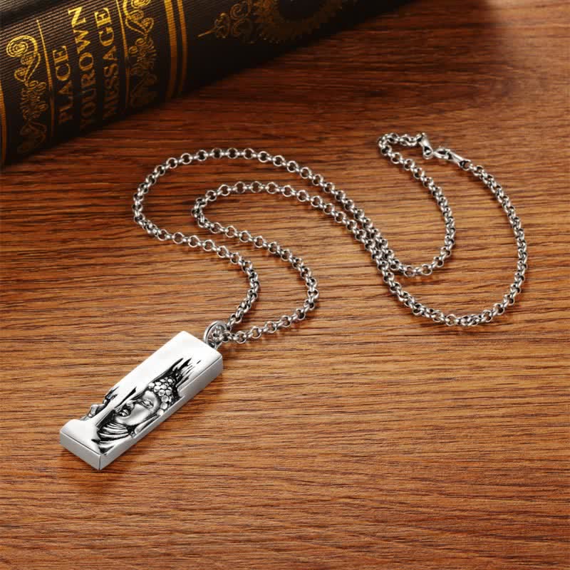 Collar con colgante de estilo vintage de la suerte con amuleto de protección y fuerza de Buddha Stones de Buda - image 14