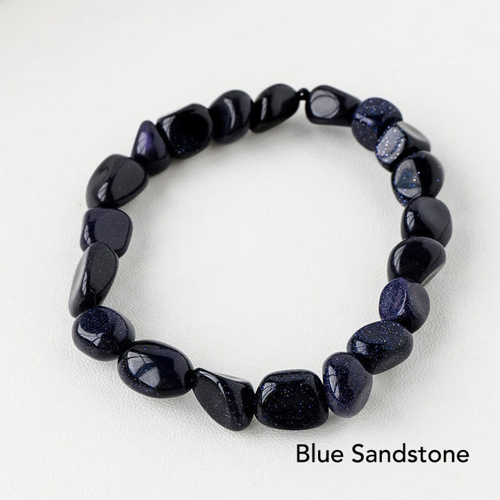 Pulsera de conciencia espiritual de piedra de cristal de forma irregular natural