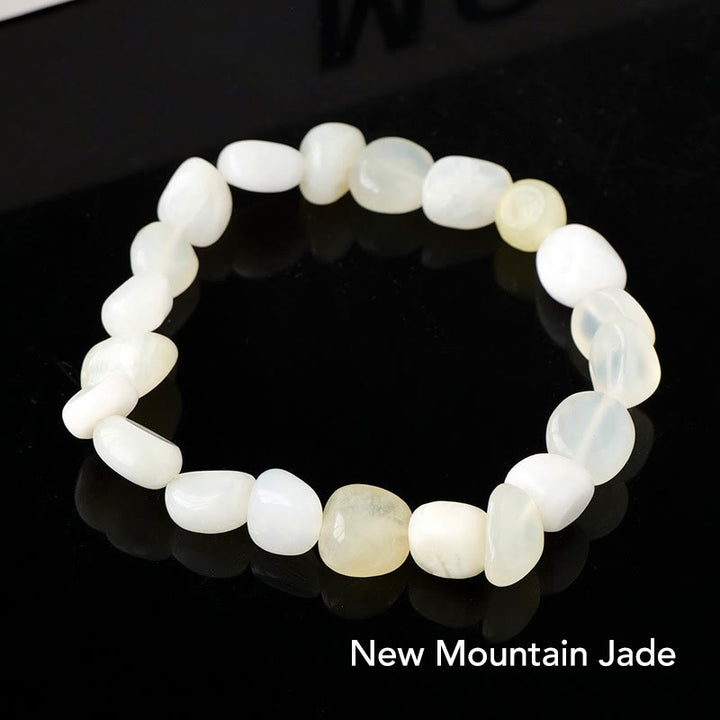 Pulsera de conciencia espiritual de piedra de cristal de forma irregular natural