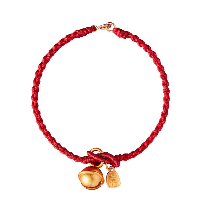 Pulsera de cuerda roja con diseño de personaje Fu hecho a mano con Buddha Stones