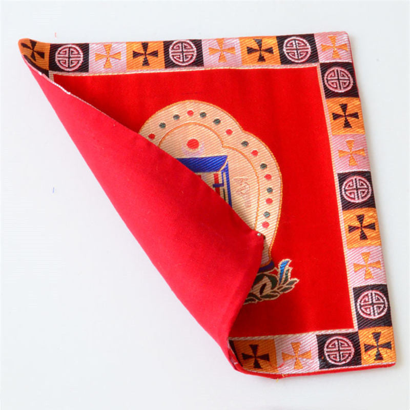 Estera de altar de oración Man-Bcu Kalachakra, estera de Jacquard para meditación curativa