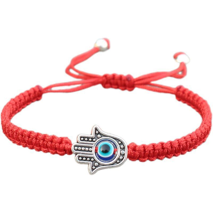 Pulsera hecha a mano con Buddha Stones, símbolo de Hamsa, protección de la suerte
