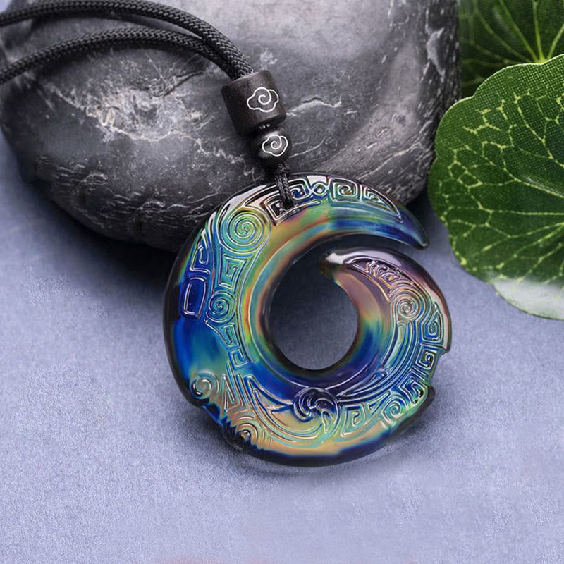 La suerte que cambia de color mejora el patrón de diseño Colgante de collar de cristal Liuli