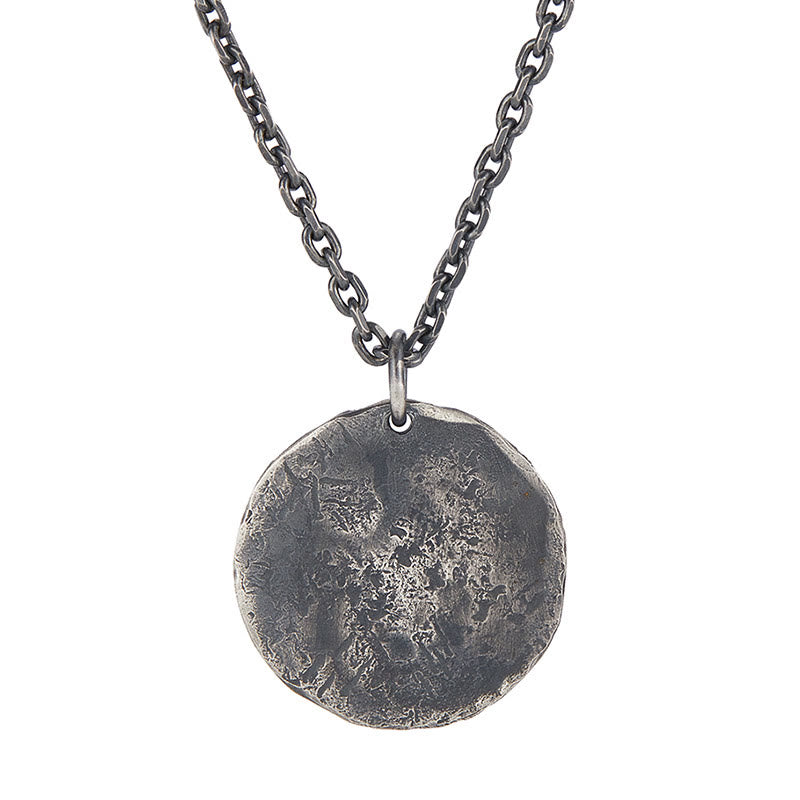 Collar con colgante de armonía con textura de martillo Yin Yang de plata de ley 990 con Buddha Stones - image 4