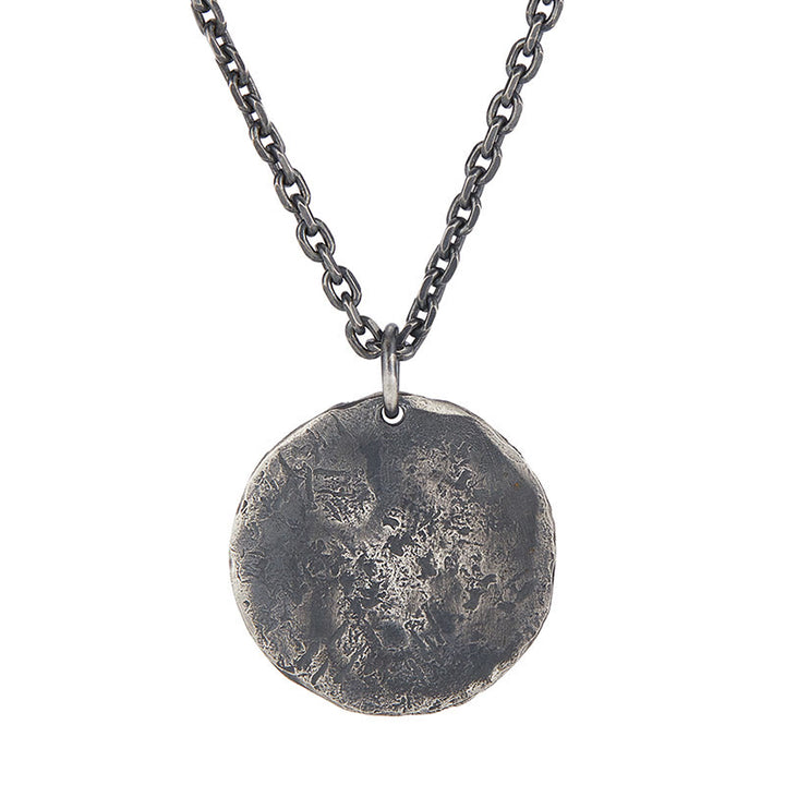 Collar con colgante de armonía con textura de martillo Yin Yang de plata de ley 990 con Buddha Stones - image 4