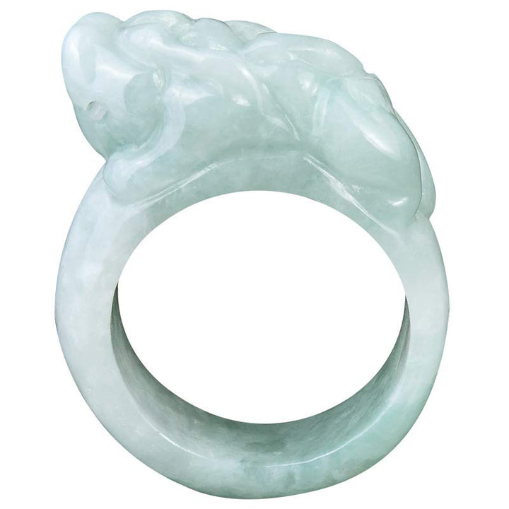 Anillo de la suerte Fengshui Riqueza Jade PiXiu
