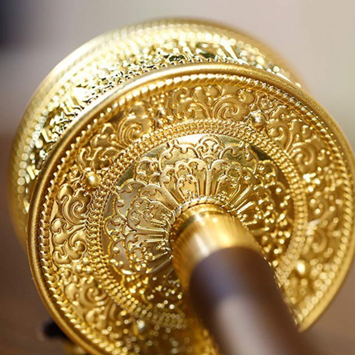 Rueda de oración tibetana Seis palabras verdaderas Decoración curativa de sándalo