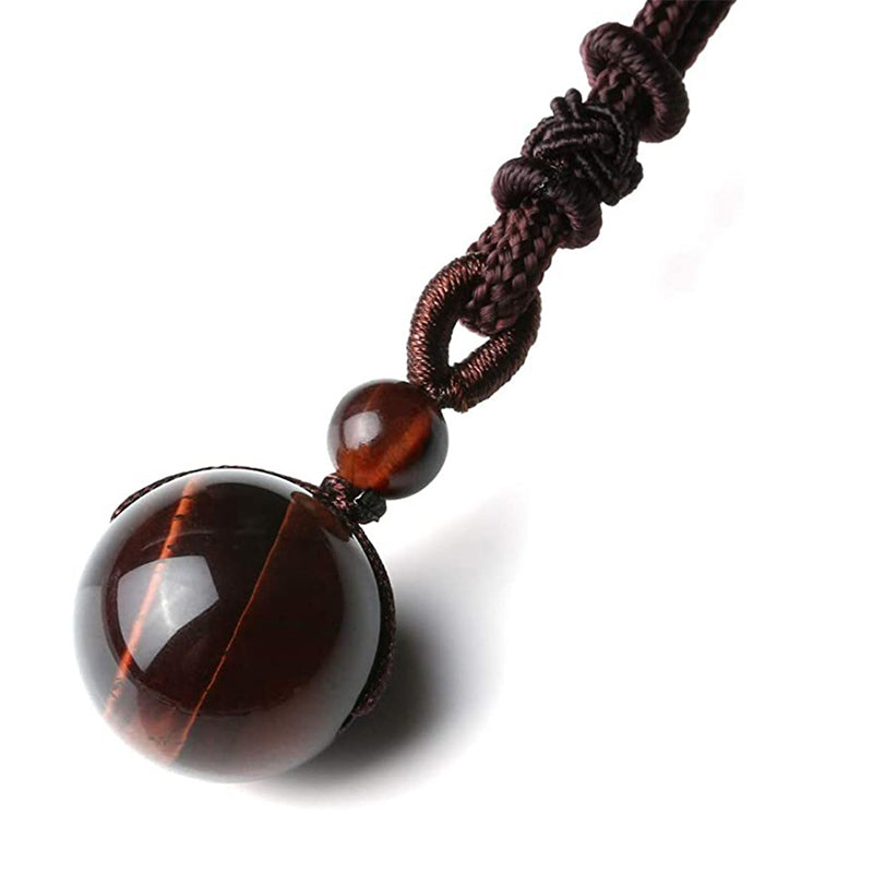 Collar de protección de ojos de tigre tibetano con Buddha Stones