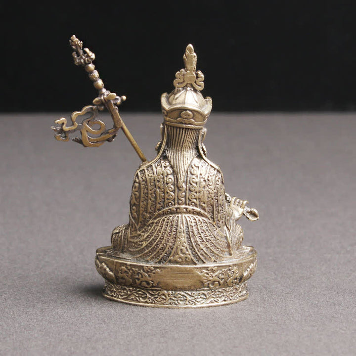 Figura de Buda Padmasambhava, estatua de cobre de serenidad, decoración del templo