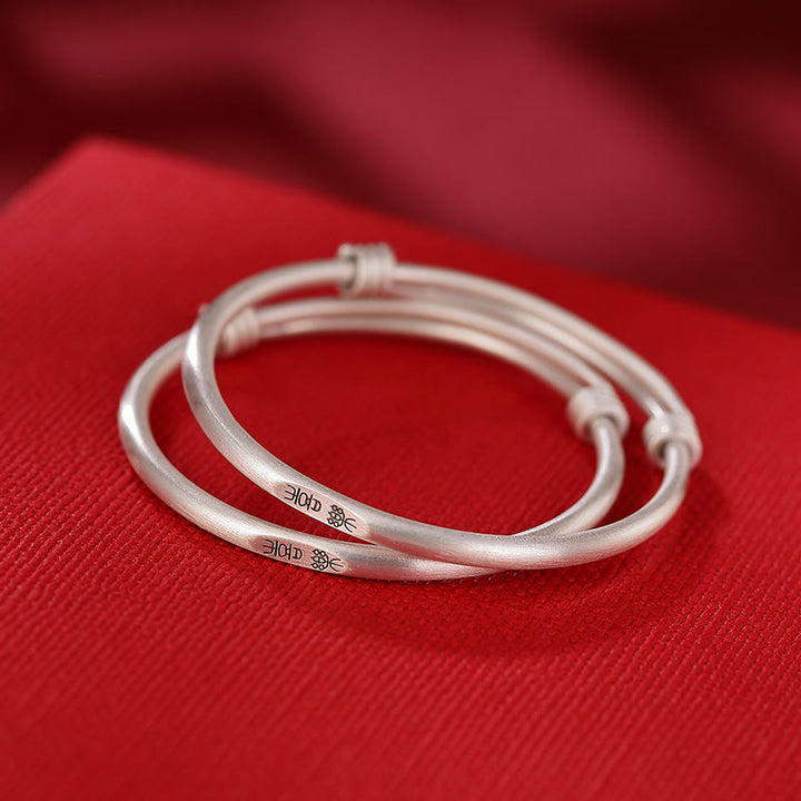 Pulsera para niños con Buddha Stones de plata de ley 999, protección de la paz y la alegría