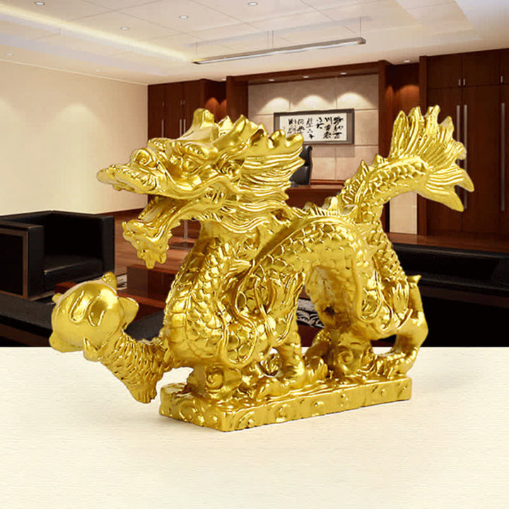 ❗❗❗Una venta flash: Buddha Stones Feng Shui Dragón Auspicioso Nube Riqueza Suerte Decoración