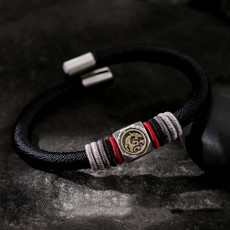 Pulsera de plata de ley 925 con Buddha Stones , nudo perfecto, nudo King Kong, fuerza de la fe