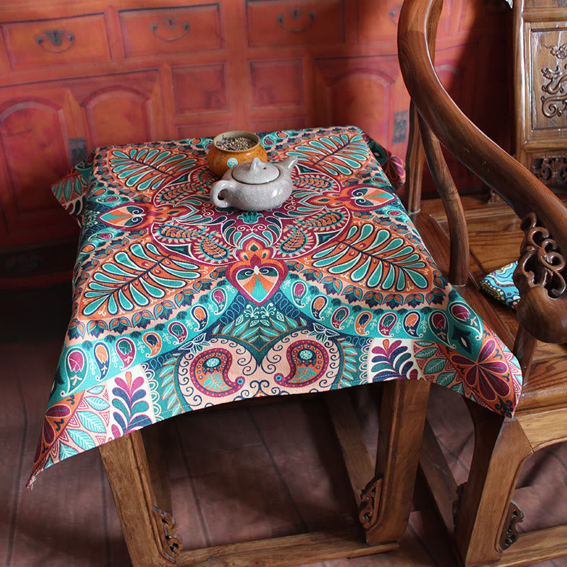 Mantel Boho Mandala, decoración de la cubierta de la mesa del hogar