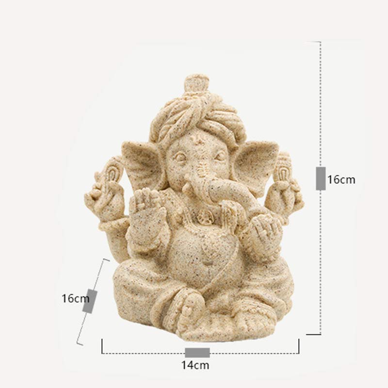 Estatua de elefante Ganesh Ganpati, protección de bendición, decoración del hogar