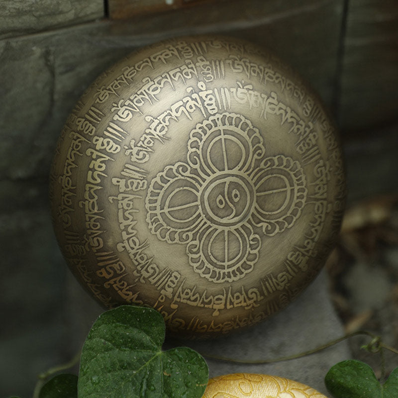 Buddha Stones Cuenco tibetano de sonido hecho a mano para concentración y meditación. Juego de cuencos tibetanos para la felicidad pacífica. - image 10