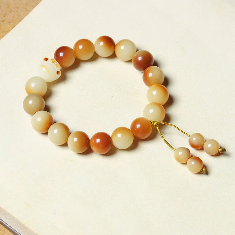 Pulsera de sabiduría de la paz con garra y semilla de Bodhi Natural de Buddha Stones